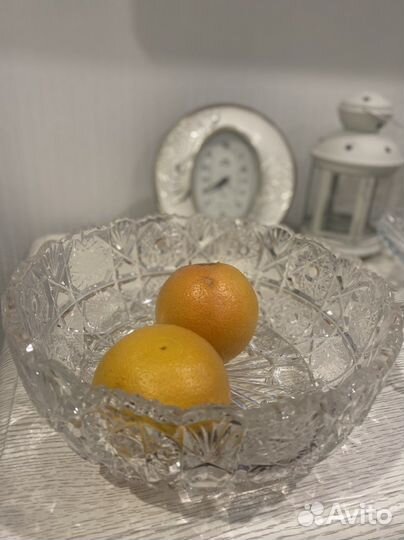 Фруктовница хрустальная