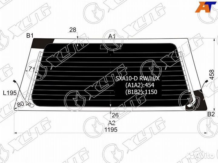 Стекло заднее Toyota Rav4