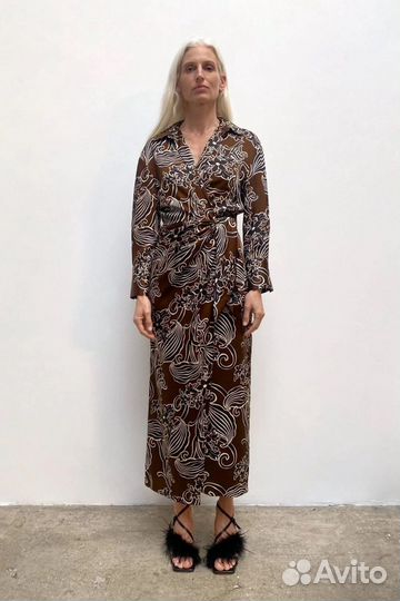 Платье рубашка zara