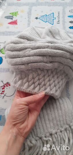 Комплект шапка и шарф женский