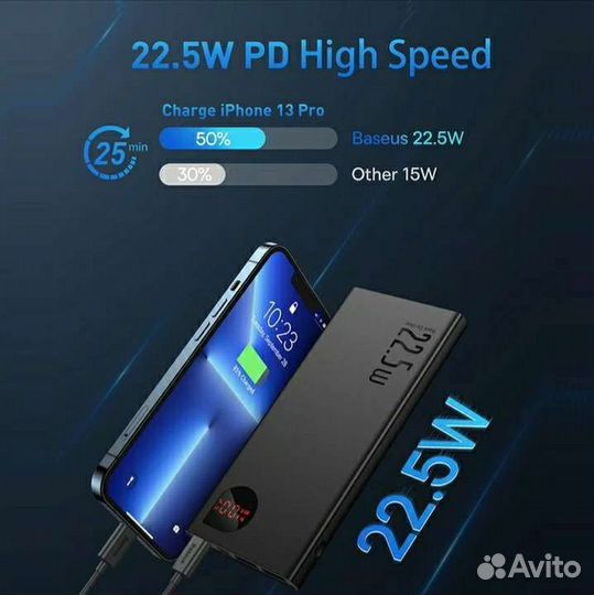 Павербанк 10000 Baseus Adaman Metal