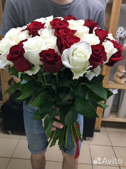 Букет 47 роз Эквадор (50 см)