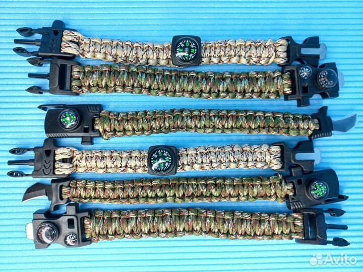 Браслет из паракорда + компас 4в1