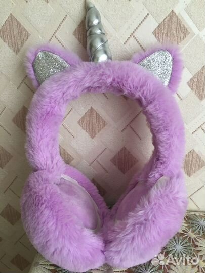 Меховые наушники единогор