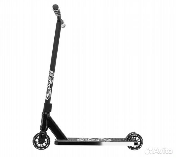 Трюковой самокат Plank Kore 110mm Черный/Белый