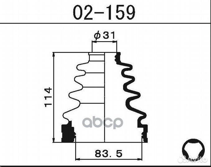 Пыльник привода Maruichi 02159 1-56 (Maruichi)