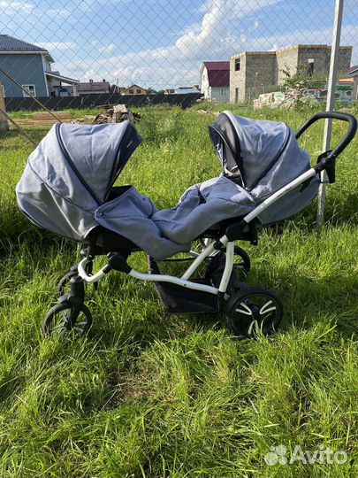 Коляска для двойни, погодок bebetto 42 Comfort 2в1