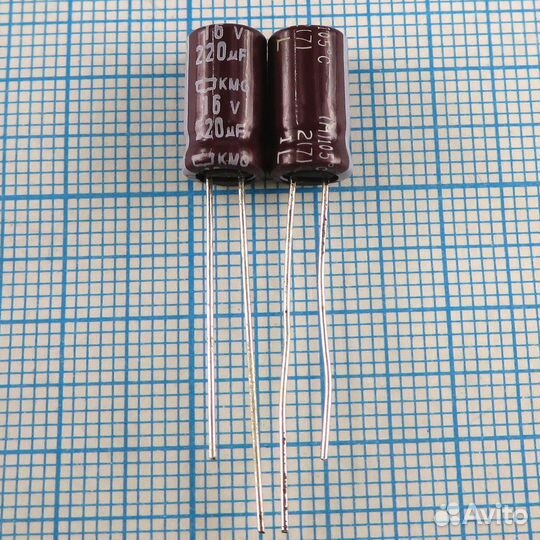 220uF 16v 16v220uF 6x11 KMG - Электролитический ко