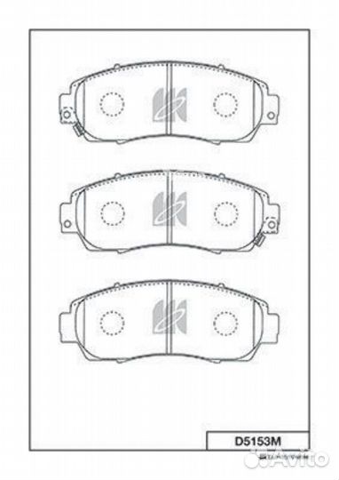 Kashiyama D5153M Колодки дисковые правый honda CR