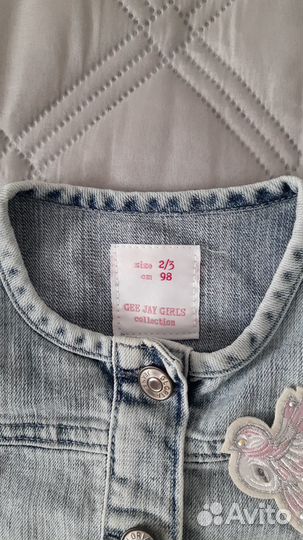 Жилетка для девочки джинсовая 2-3года
