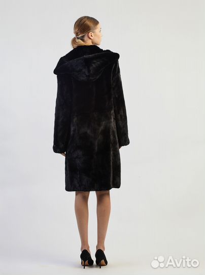 Шуба норковая б/у Sevanbo 42-44р с капюшоном Black