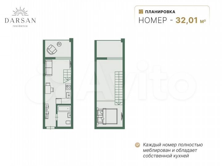 1-к. апартаменты, 33,1 м², 2/8 эт.