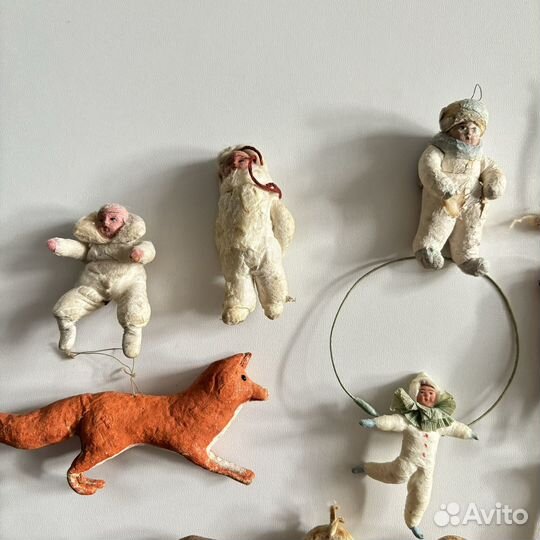 Елочные игрушки вата СССР