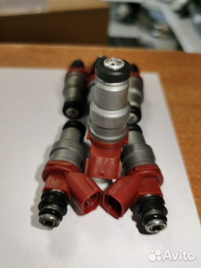 Топливные форсунки для 4sfe. Красные. 23209-74130
