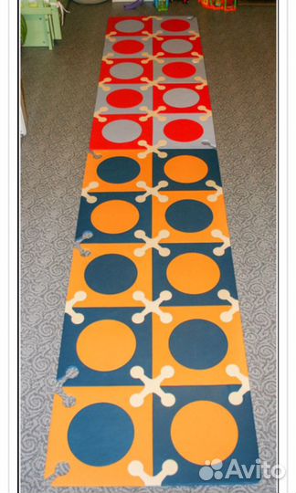 Мягкий напольный игровой коврик пазл для детей ski