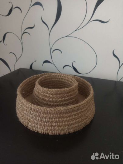 Корзинка из джута)
