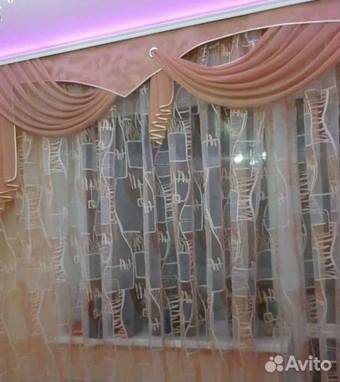 Тюль с ламбрекеном