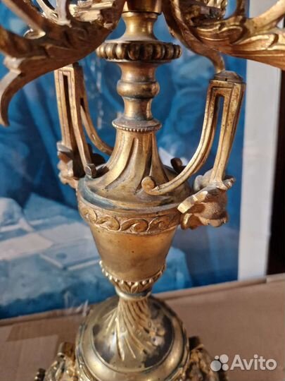 Подсвечник дореволюционный, золочение