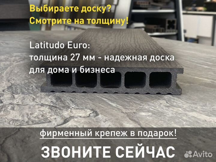 Террасная доска Latitudo Euro 139x27х4000 Антрацит