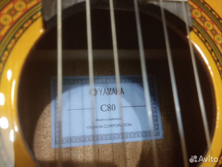 Новая гитара Yamaha C80 + чехол новый