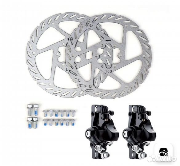 Тормозной набор дисковый механический передний+зад