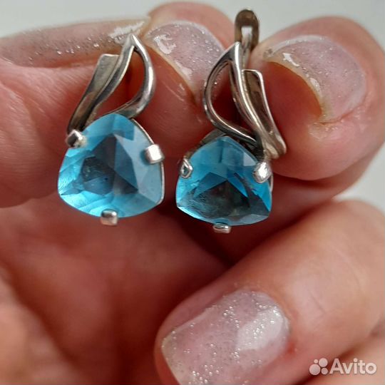 Серьги серебро