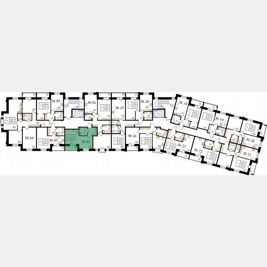 Квартира-студия, 35,1 м², 3/8 эт.