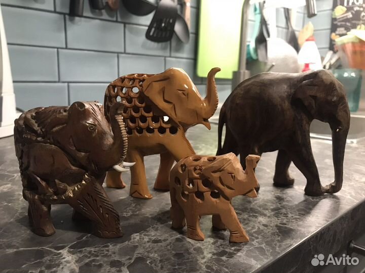 Слоники из дерева