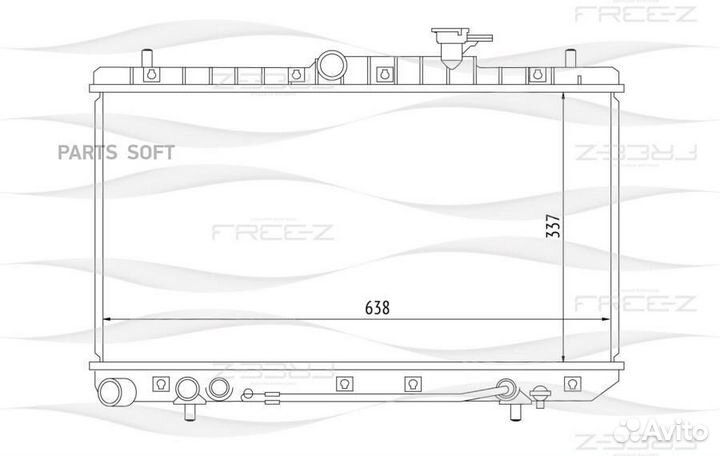 Радиатор охлаждения hyundai Accent 00- 2531025100