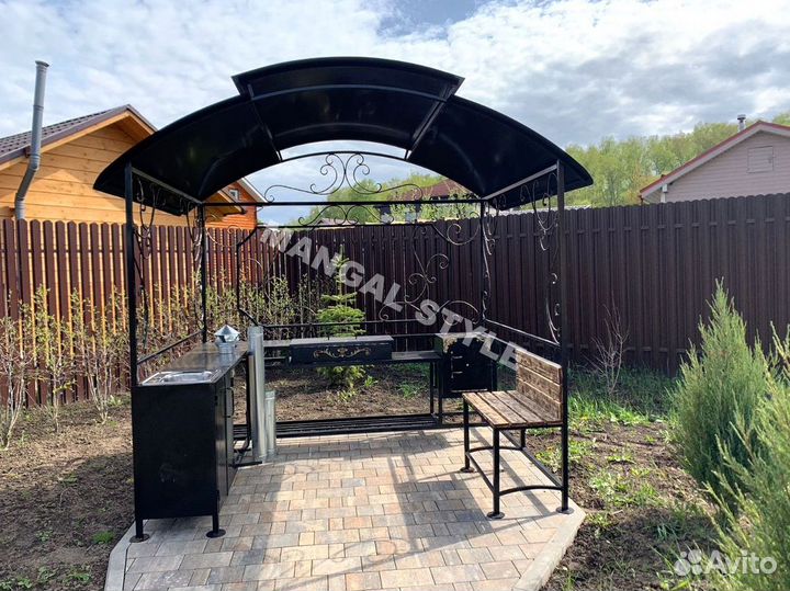 Мангал с печью
