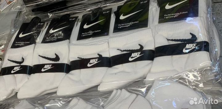 Носки nike высокие белые мужские