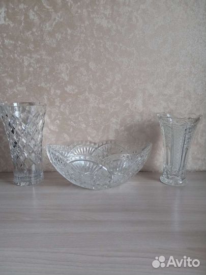 Ваза хрустальная