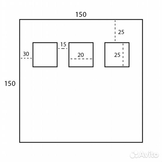 Пол 150х150см для палатки куб утепленный, универс
