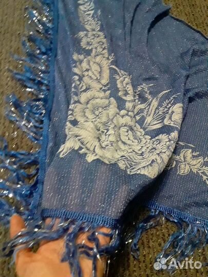 Винтаж платок цветы русский узор розы