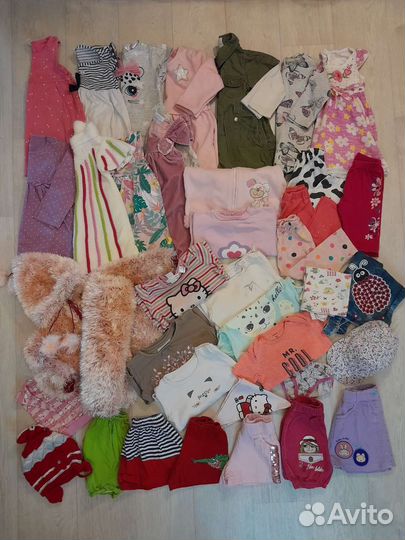 Вещи пакетом на девочку 80-86