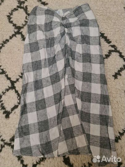Юбка миди в клетку Stradivarius