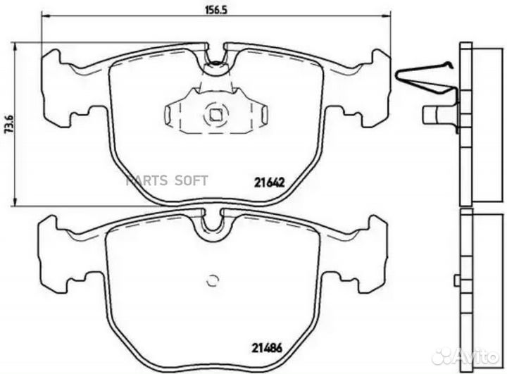 Brembo P06021 Колодки тормозные дисковые передн. B