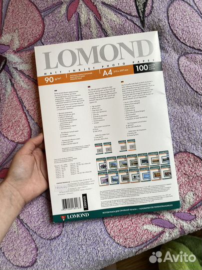 Фотобумага для струной печати матовая Lomond