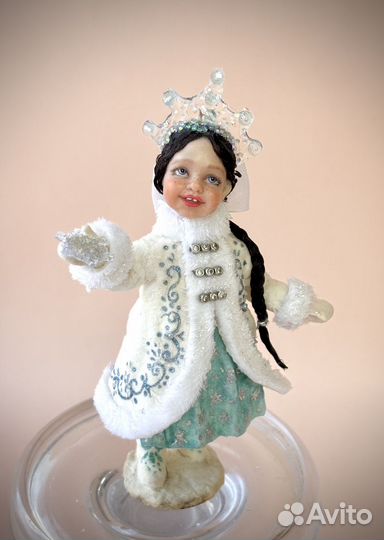 Ватная ёлочная игрушка Снегурочка