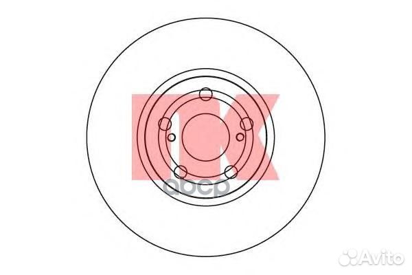 Диск тормозной toyota avensis 1.6-2.4 03- перед