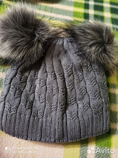 Шапка зимняя для девочки 50-54 новая