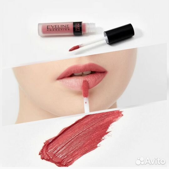 Жидкая матовая помада для губ eveline 05т