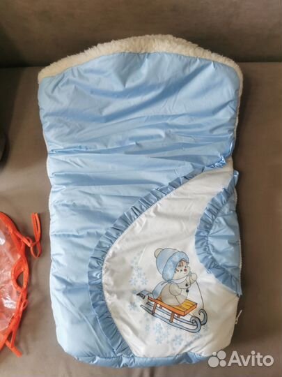 Зимний конверт в коляску на овчине