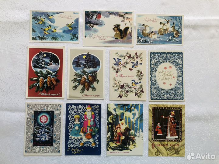 Новогодние открытки СССР