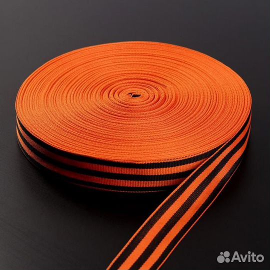 Лента георгиевская 35 мм 100 м рулон