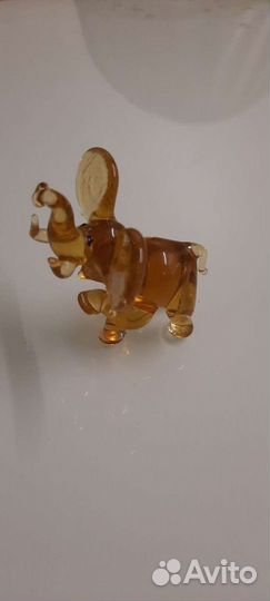 Слон декоративный стеклянный