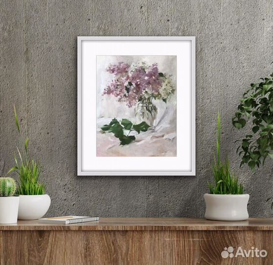 Картина маслом сирень