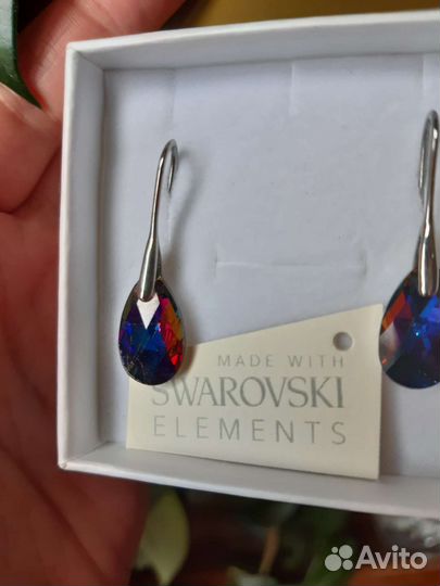 Серьги с кристалами Swarovski