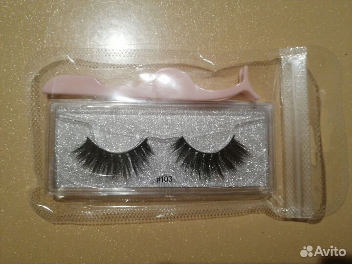 Накладные ресницы с пинцетом