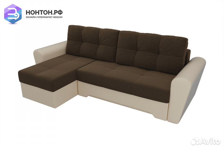 Диван угловой еврокнижка Амстердам микровельвет ко